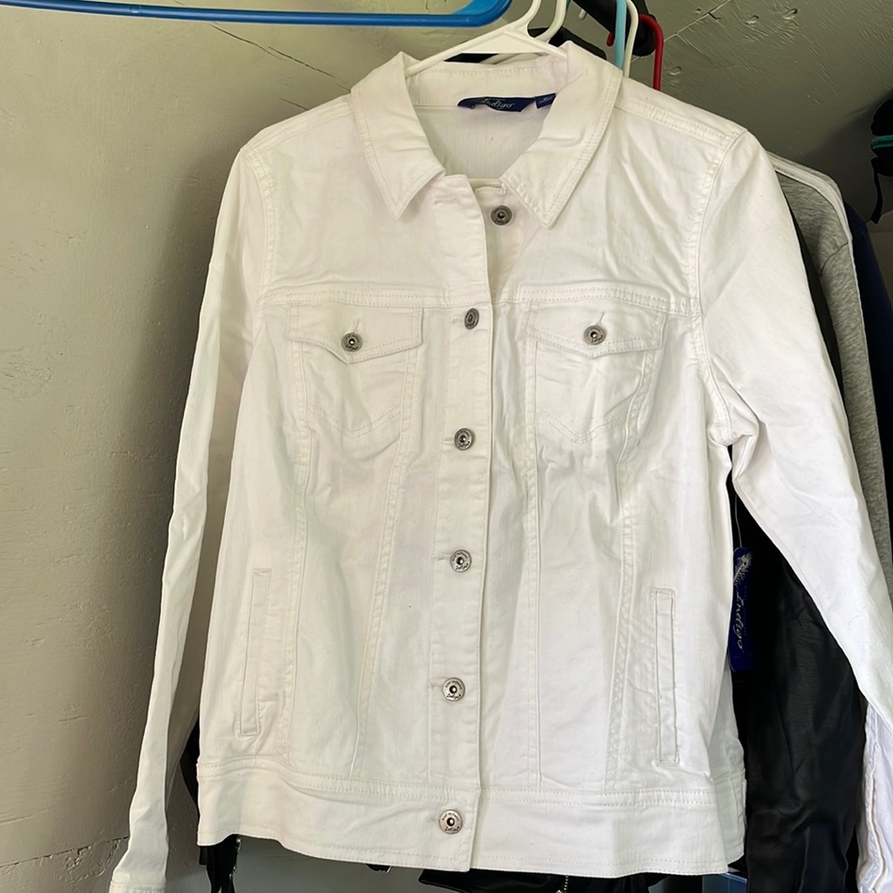 White jean jacket